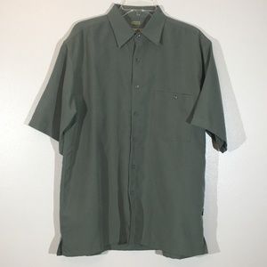 Cabana Sueded Short Sleeve Button Down Shirt - L